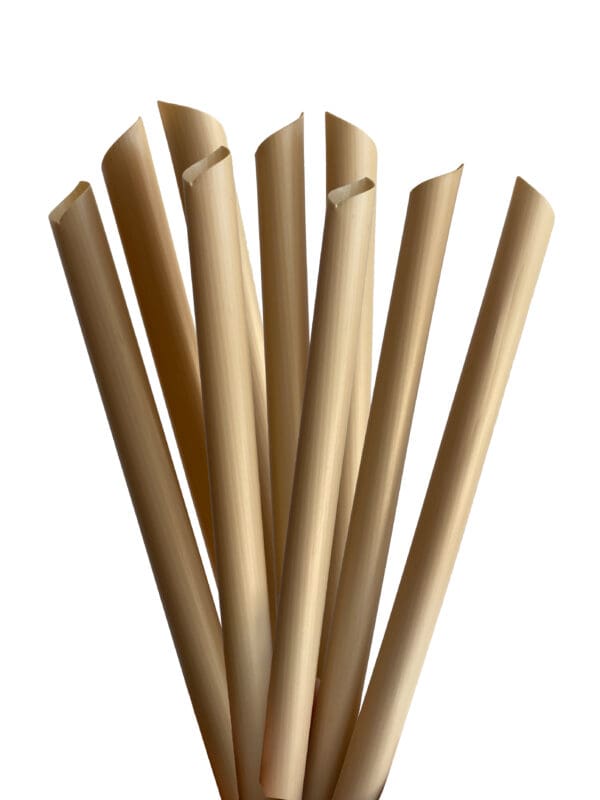 40x bubble tea straws compostable drinking straws made from plant fibers 12mm diameter 230mm length