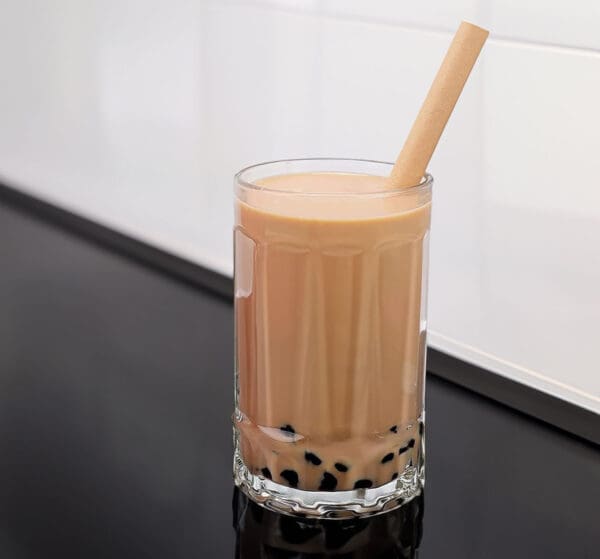 40x bubble tea straws compostable drinking straws made from plant fibers 12mm diameter 230mm length - Image 4